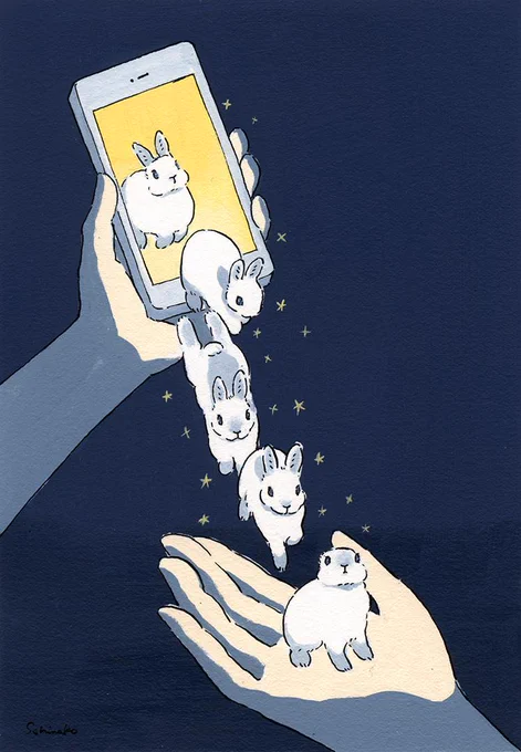 うさぎさんとうさ飼いさんの幸せを描くのが大好きです
 #平成最後に自分の代表作を貼る
(インスタでの上位4枚) 