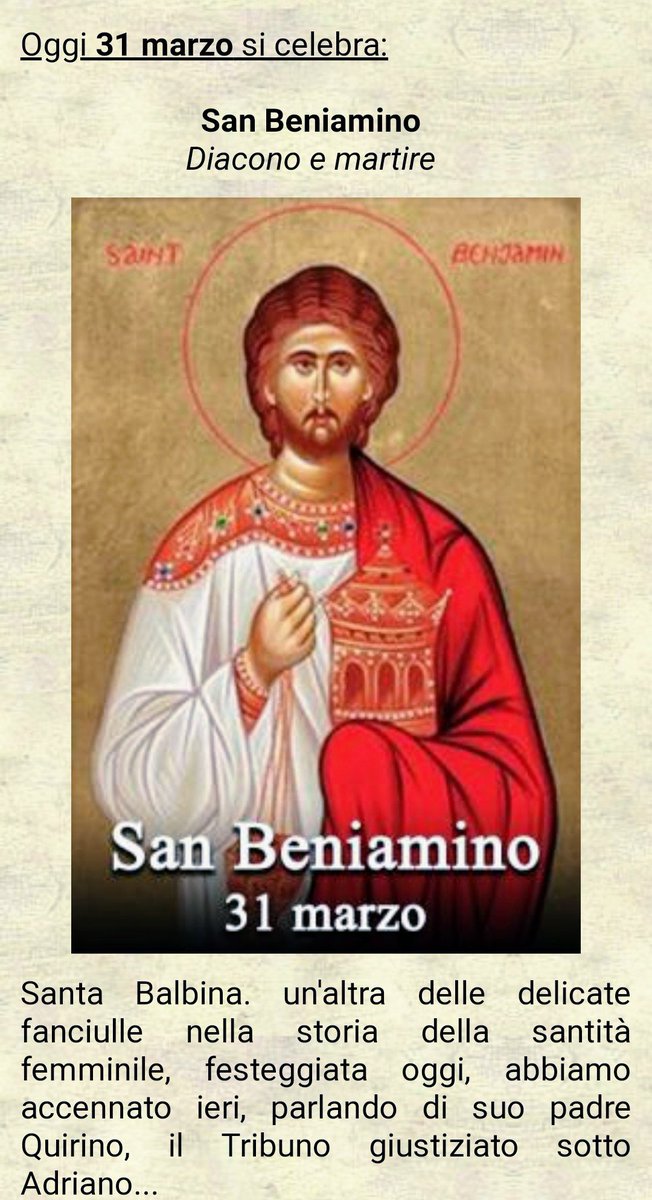 #oggi #31marzo #sicelebra #sanbeniamino... #auguriatutti🎉 i #beniamino 😘 #santis #santiagos #faith #holiness #4121likesme #4123likeme #4125likestome #4127likesme #4129likes
#4121followme #4123followsme #4125folowtome #4127followerme
#weareyqq