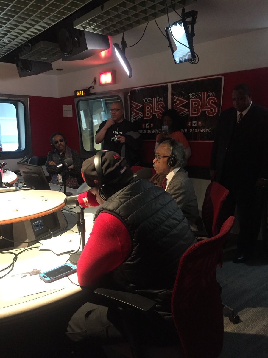 NidaKhanNY's tweet photo. .⁦@TheRevAl⁩ ⁦@mixcom⁩ Bob Pickett &amp; Fatiyn in studio ⁦@WBLS1075NYC⁩ #RIPBobSlade https://t.co/ZZhmeEPztr