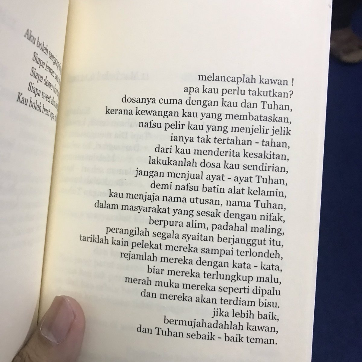 Melancaplah kawan, apa perlu takutkan?