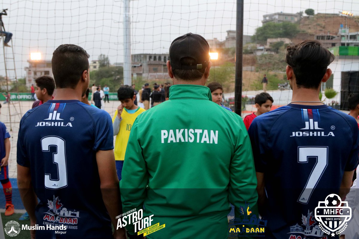MuslimHandsMRP's tweet photo. The ceremony was more like a nuke than fireworks because we've made the mark in the AJK. But every Boom starts with an initiation &amp; that’s why our Staff &amp; Teams were engaged in the preparations for the big night.
#TotalFootball #PlaySweatRepeat #StreetChildUnited #muslimhands https://t.co/1ziAeJxPHq