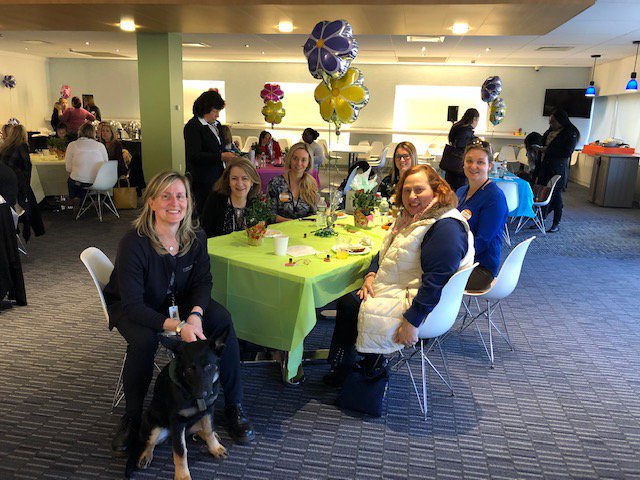 VNAHealthGroup's tweet photo. What a great way to end Social Workers Month! Last week we celebrated social workers and music therapists who support patients and families in our Toms River, Holmdel, and RWJ offices. #SWMonth #elevatesw https://t.co/kd1tkTM2mw