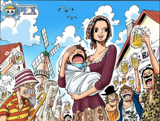 Marco OPT on Twitter: &quot;If I&#39;m not mistaken, the manga official coloring showed a &#39;kind of&#39; brown (green+red?) hair colour to Makino&#39;s child. For some reason, the anime decided to make it