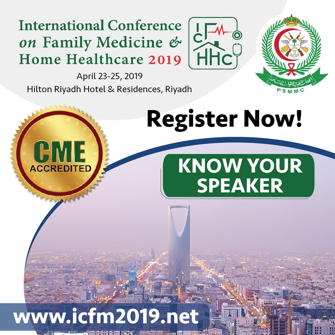 ICFM8's tweet photo. Early bird registration for the International Conference on Family Medicine &amp; Home Health Care - ICFM 2019 end on 7th April 2019
Register now to avail discount https://t.co/vXuLKVuEML
Know your speakers  https://t.co/K2LootJgms 
#ICFM2019 https://t.co/NC9OfIeaeW