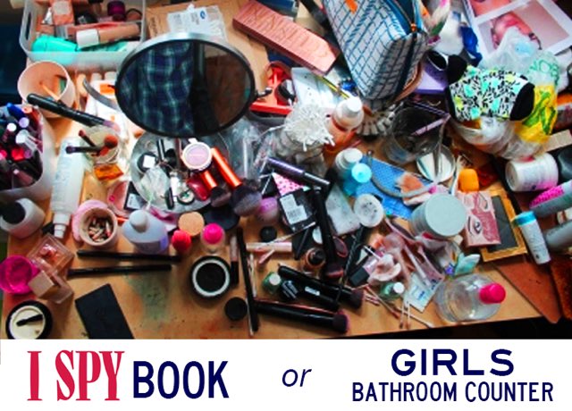nickturani's tweet photo. It’s time to play “Is it a page from an I SPY book or is it a girl’s bathroom countertop?” https://t.co/nvsJpwQ5yc