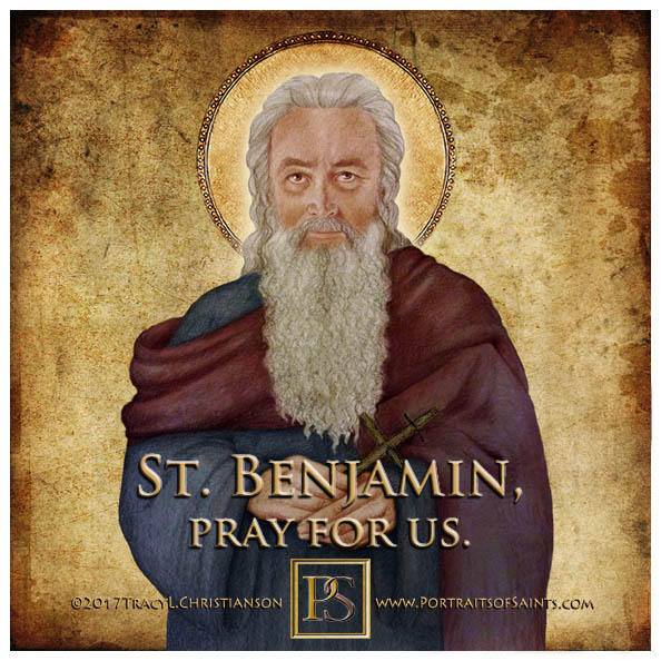 SaintPortraits's tweet photo. Happy #Feastday #StBenjamin was a deacon and martyr in Persia, patron of #preachers & #evangelist. #prayforus! #Lent https://t.co/WK6xQqWStu https://t.co/I3R3drGTRM