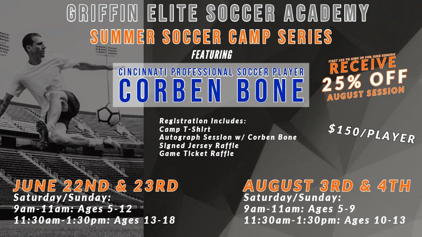 LOOKING FOR SOME SOCCER THIS SUMMER??? Come join me and @griffinelite_ for some activities and prizes!! griffinelite.com/camps/