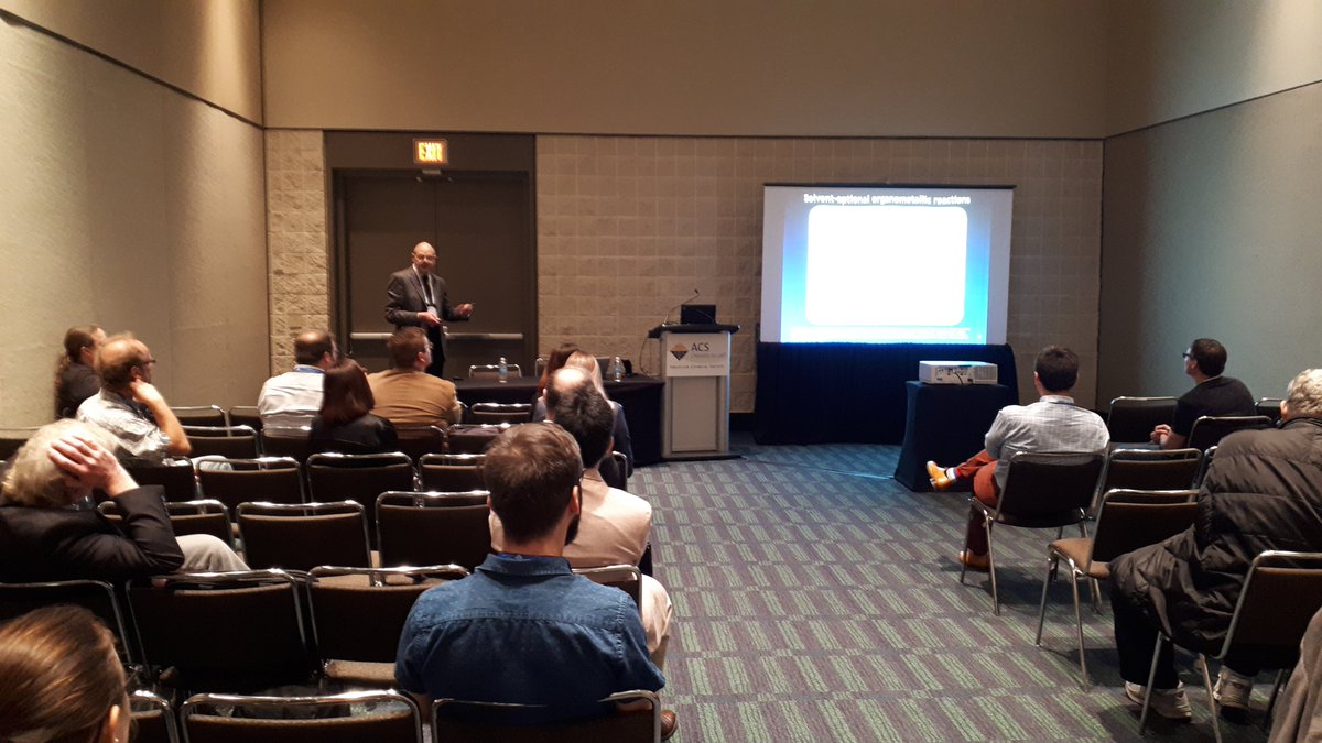 TomislavFriscic's tweet image. Enjoying the lecture of @TPHanusa at @Mechanochem symposium #acsorlando ! Perfect way to make unstable organometallics