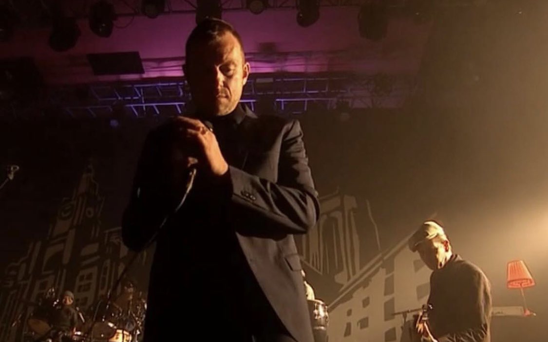 BlurMex's tweet photo. The Good The Bad &amp; The Queen last night @bbc6music Festival 
#DamonAlbarn #paulsimonon #tonyallen #simontong #goodbadqueen #thegoodbadandthequeen #merrieland #6musicfestival https://t.co/zhRQZcg4wZ