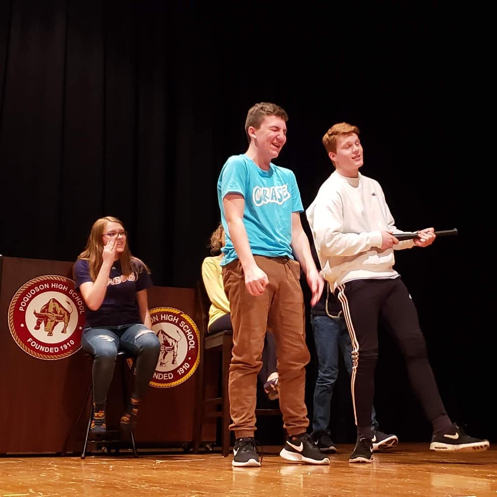 PHSDrama2018's tweet photo. It's such a shame we're doing a show where we have to act like we like each other ... π₯° #PHSGrease @ Poquoson High School https://t.co/vTyai66ddB https://t.co/yfDTlYOGGF