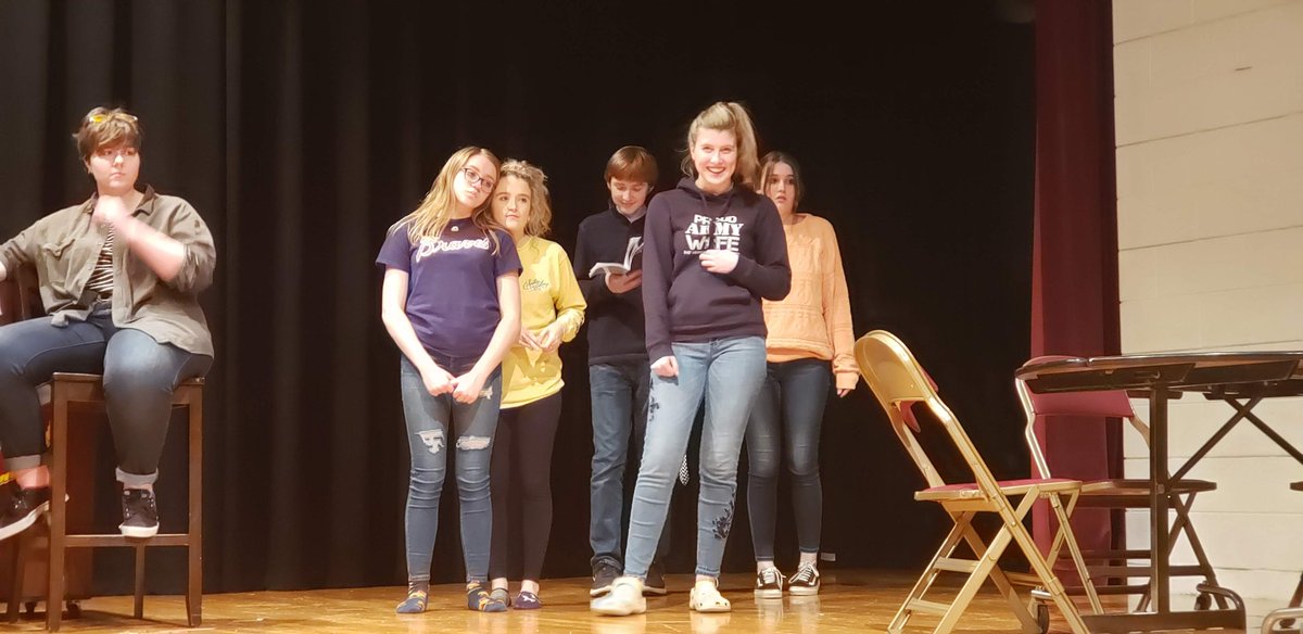 PHSDrama2018's tweet photo. It's such a shame we're doing a show where we have to act like we like each other ... π₯° #PHSGrease @ Poquoson High School https://t.co/vTyai66ddB https://t.co/yfDTlYOGGF