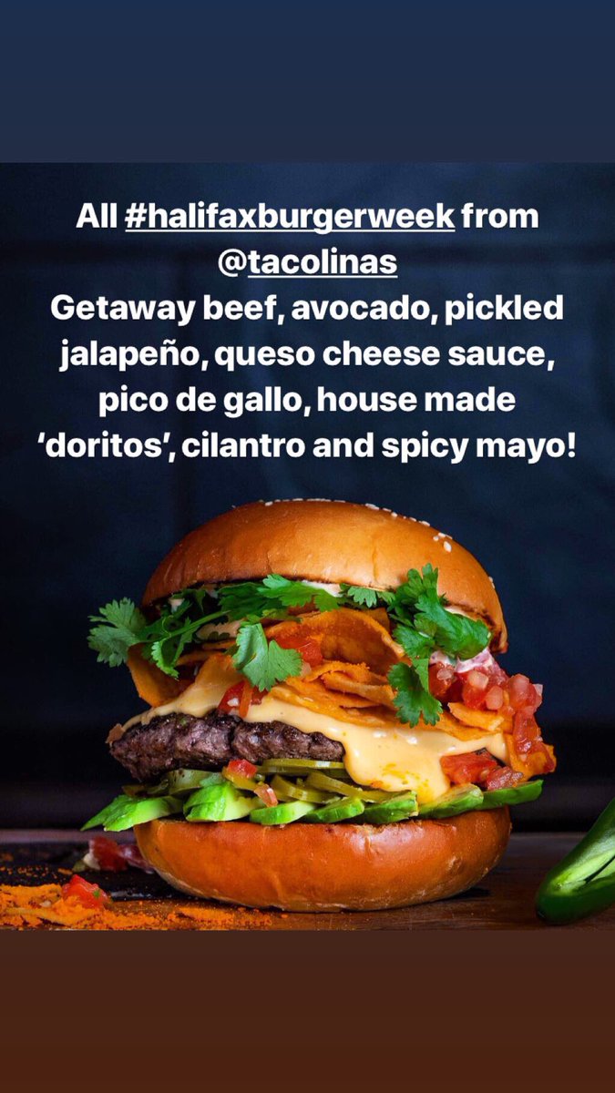 GusPub's tweet photo. Think this beautiful day couldn’t get any better? Well it can! With a Taco Burger from @tacolinas ! #halifax #northendhalifax #halifaxburgerweek #halifaxnoisefood #halifaxns https://t.co/wuUhfrAmzW