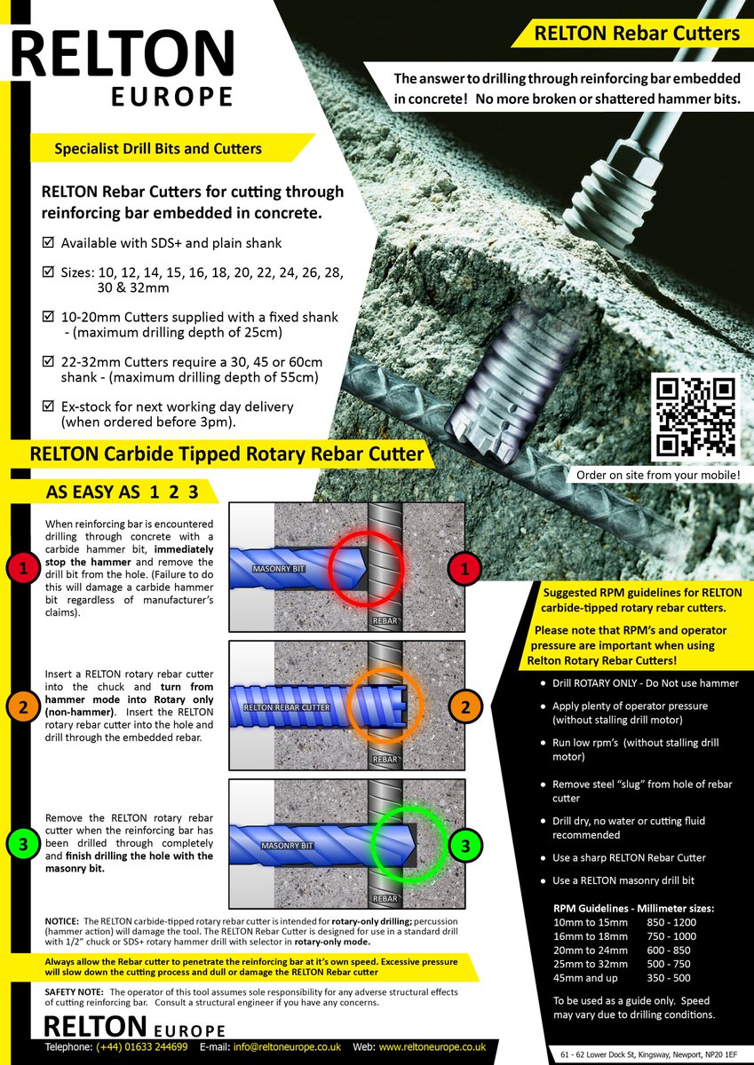 #Drilling holes through #concrete and encountering #rebar - here's the quick solution for #drillingthroughrebar