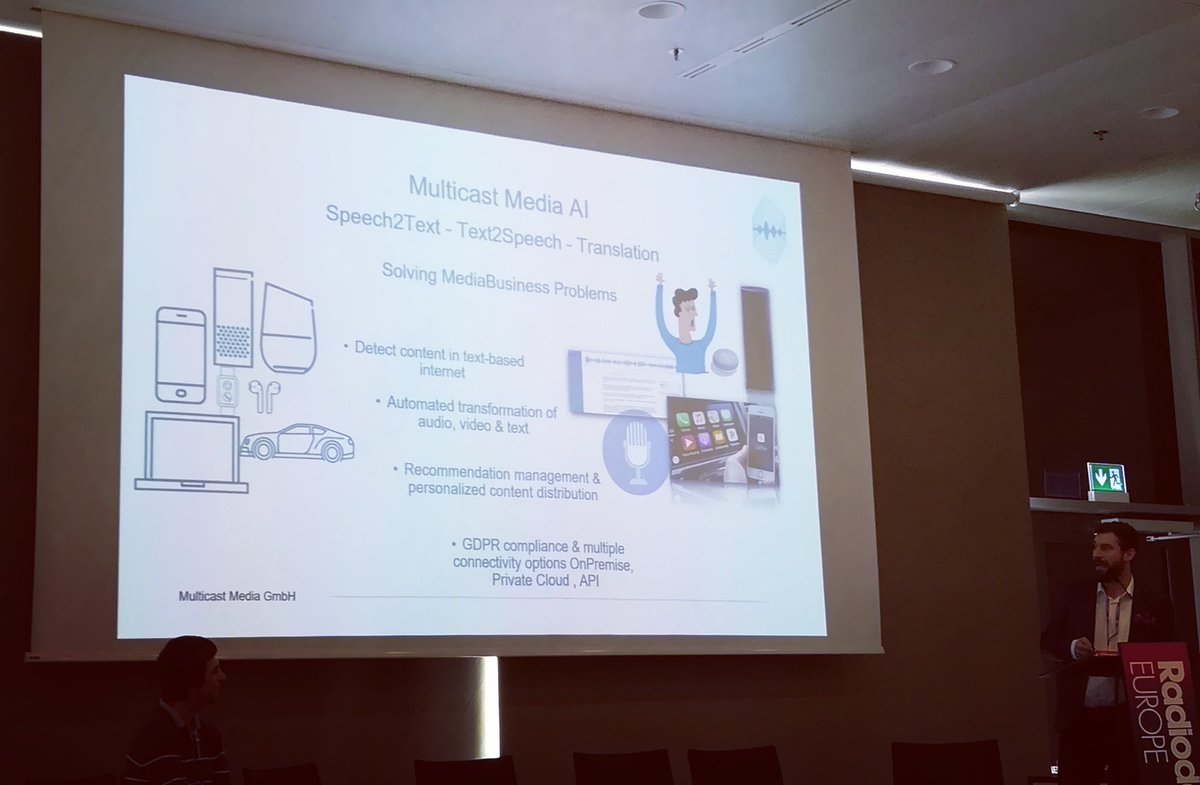 Deep-diving into the practical applications of #AI and machine learning in solving business problems - Robert Forster <a href="/multicast_media/">Multicast Media GmbH</a> <a href="/AEReurope/">AER</a> SFW #RDE19 <a href="/mediaroad_eu/">MediaRoad</a> <a href="/EPFL_en/">EPFL</a>