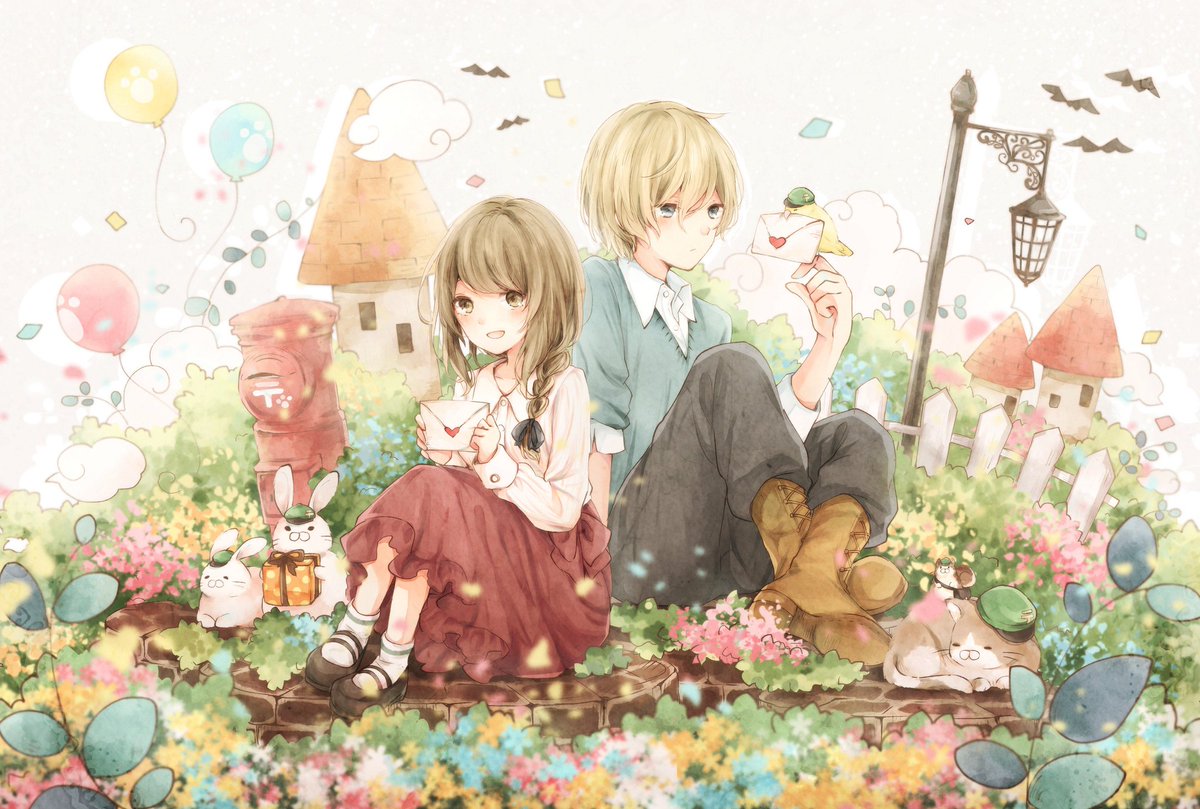 かわいい子たちを描くのが好きです よろしくお願いします 平成最後の春限定絵 月見草 展示会11 16 のイラスト