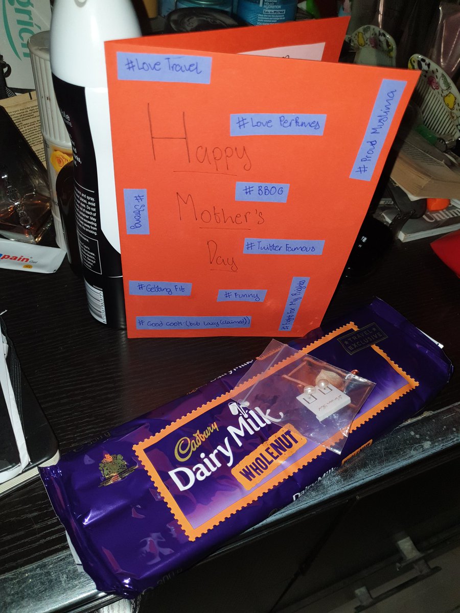 AishaYesufu's tweet photo. I woke up this morning to this beautiful gift from my daughter. I am so humbled by the hashtags!
#Strong
#BBOG
#LoveTravel
#GettingFit
#Funny
#GoodCook but lazy claimed 😁
#FightsForMyRights
#TwitterFamous
#LovePerfumes
#ProudMuslima https://t.co/uk09oFbqnS