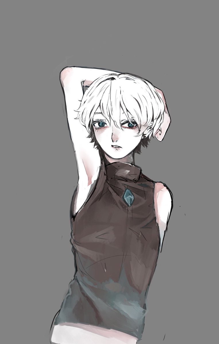 イラスト 少年 創作 昨日の落書き加筆しました 鯨の肩甲骨 修行中のイラスト