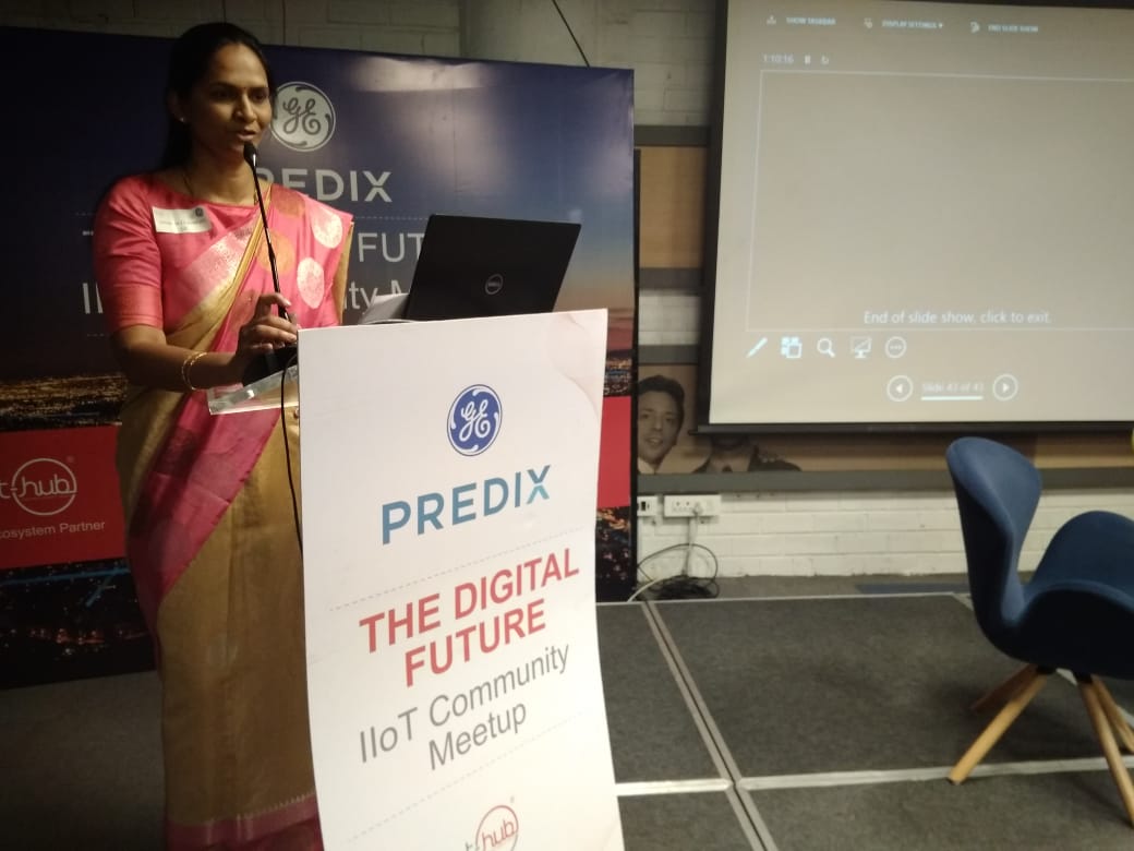 THubHyd's tweet photo. @SowjanyaCH_twt of @GE_Digital delivering vote of thanks @THubHyd #PredixTheDigitalFuture  @GEIndia 

#MyDayAtGE #IIoT #innovation #InnovateWithTHub https://t.co/n0WJ5AVnuV