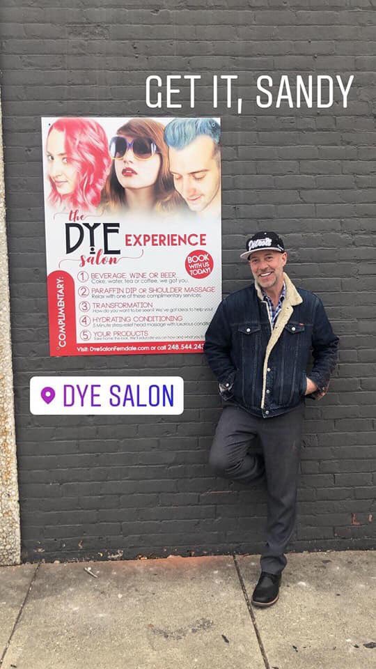 Looking good <a href="/dye_salon/">DyeSalon</a> - thanks for letting us make you look beautiful with signs for outdoor, windows and more. #design #detroit #ferndale