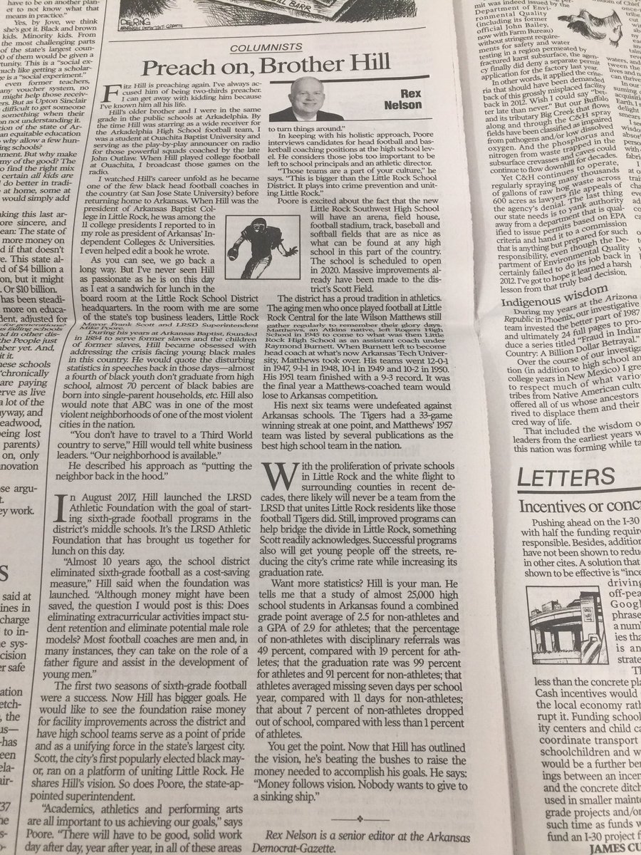 MichaelPoore1's tweet photo. Big thank you to @rexnelson for a great article on @fitzhill efforts in @lrsd   When I say #1Rock this article helps share what we are after and why we need to work together!! https://t.co/BdRTlegZ1B