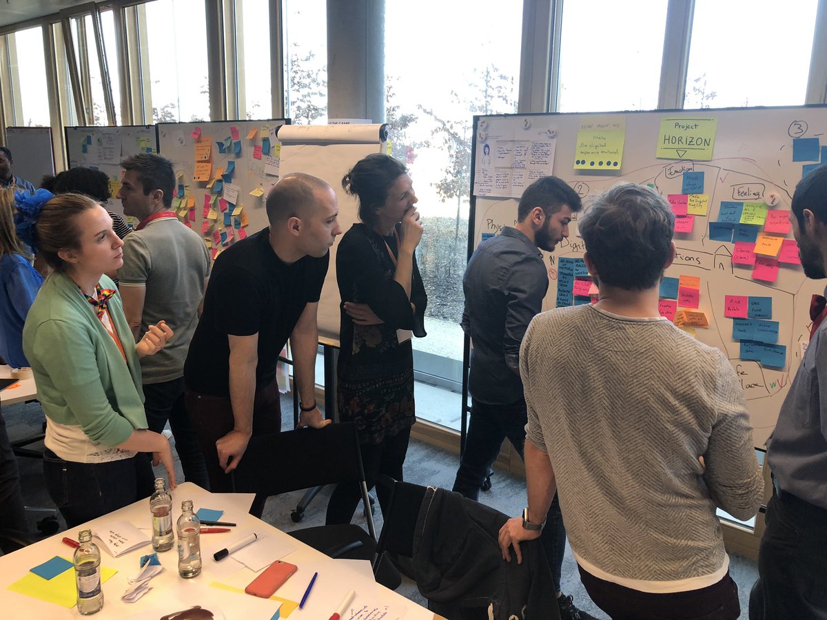 koen_'s tweet photo. ⭐️ Big great final of the GlobalService Jam 2019 Luxembourg #gsjam #gsjamlux @artsquarelab_lu @PwC_Luxembourg #experiencepwclu #Designthinking https://t.co/5pGLmNHUys