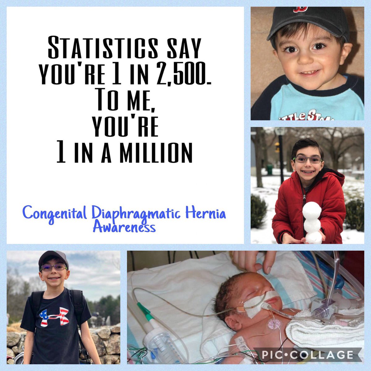 To our miracle with 40% survival, who lights up our lives! #cdhawarenessday