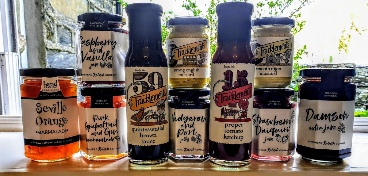 The start of a new seasons deserves a new range of condiments and preserves from #hawksheadrelish and #Tracklements. Grapefruit and Gin marmalade anyone?