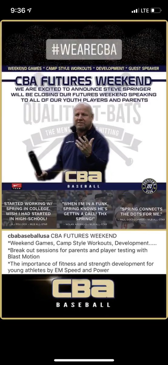 NYTILLID13's tweet photo. #RiseAndGrind! @CBABaseballUSA Futures Weekend - IS - HERE! Special guest speaker Steve Springer @qualityatbats joining us today to give #TheFarmSystem a treat. Why play for a TEAM...when you can play for a PROGRAM!? #TrustTheProcess #TheFuture #weareCBA #ProgramStrong #US>Them https://t.co/3mTVO0wLTi