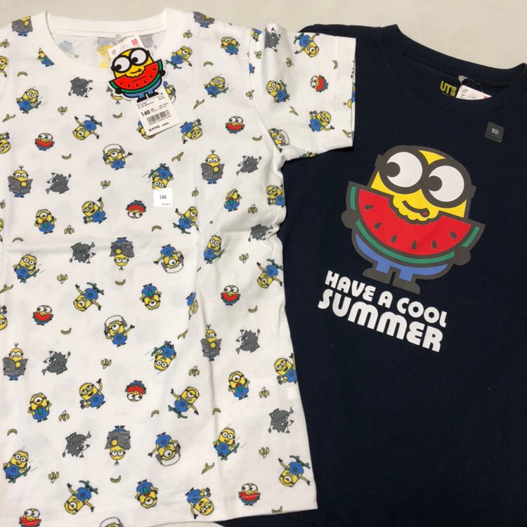 Nono Xio Uniqloのミニオンtシャツ ムッスメのぶんだけ2着購入しました 服には珍しくカイルが居てるのがめっちゃイイ ユニバのtシャツも欲しいし残りはセール待ちかな 自分の分はユニバのやつしか考えてない