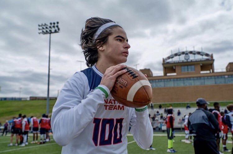 DylanPerry_DP4's tweet photo. Its Competition Sunday! I’m ready to represent😈. #100 @USNFT @usafootball @AlPopsUSAFB @matthennesy @CoachTenner @BvVolk @DBCoachMcGraw @CoachGibson32 @QBNation2023 @ArmedDangerQBS @OldSchoolQB @MHS_FB_Recruits @anbrown_cb #WAWG #WWN #USALLIN https://t.co/PMuaeaIMVl