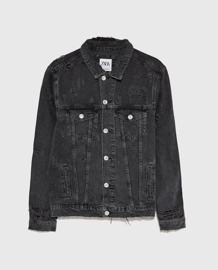 ripped denim jacket zara