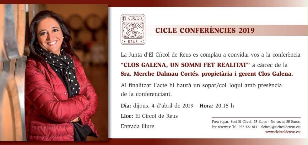 pterradellas's tweet photo. El proper dijous la Merche Dalmau, propietària de @ClosGalena ens explicarà, entre altres coses, com el seu vi, #FormigadeVellut, va arribar a la taula dels #premisnobel. L'escoltarem a @ElCircolReus. https://t.co/CIXsHJvmfx