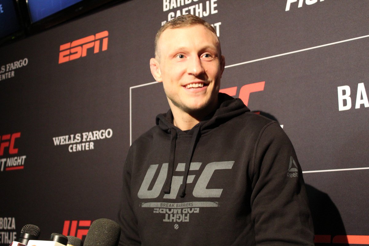 JasonBurgosMMA's tweet photo. A few images I shot last night at the #UFCPhiladelphia post-event scrums. Including @JoshEmmettUFC, @jackthejokermma and headliner @Justin_Gaethje. Look for the full set on @sherdogdotcom soon. #UFCPhilly #ufc #UFConESPN2 https://t.co/WKHM1rvgWh