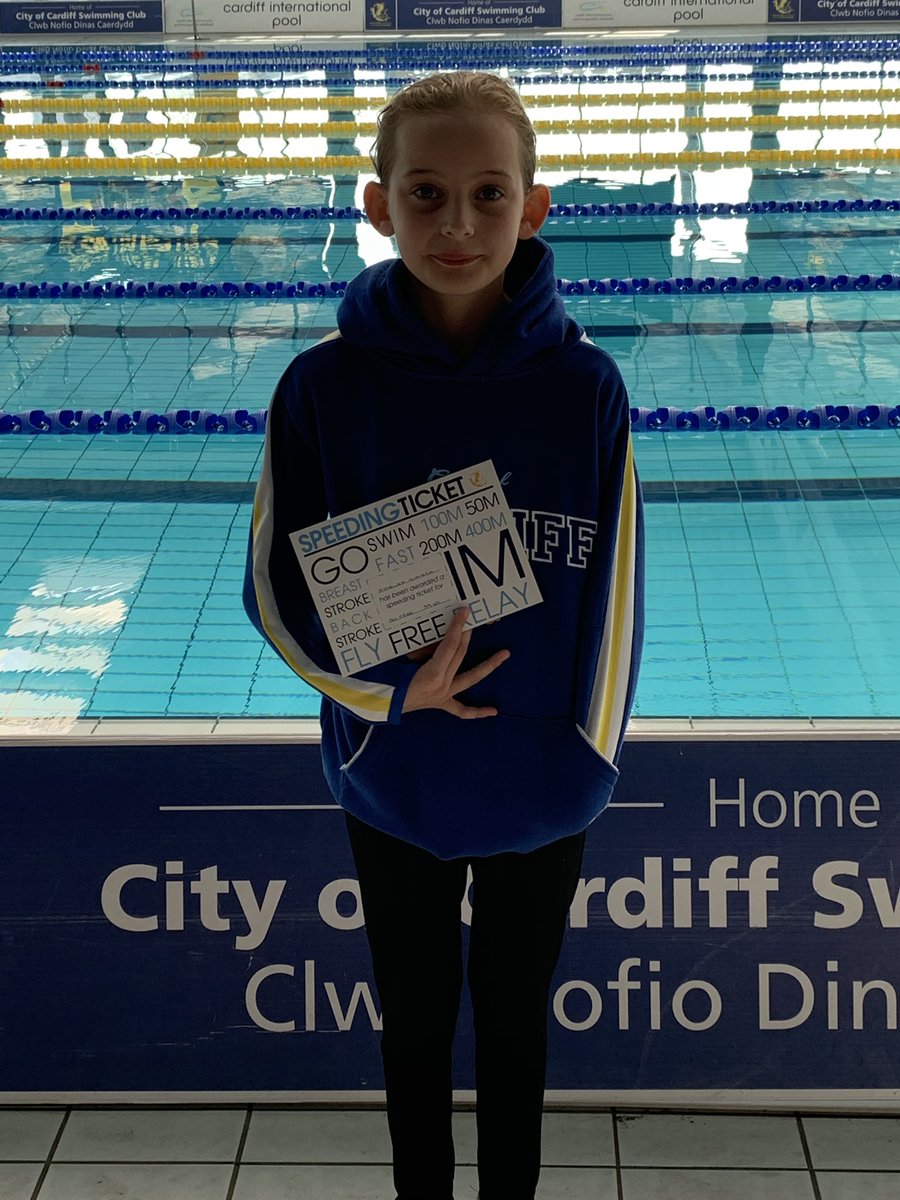 #tigerbay #cityofcardiffswimmingclub    Well done Amelia speeding ticket for 50 m Freestyle 😁😁