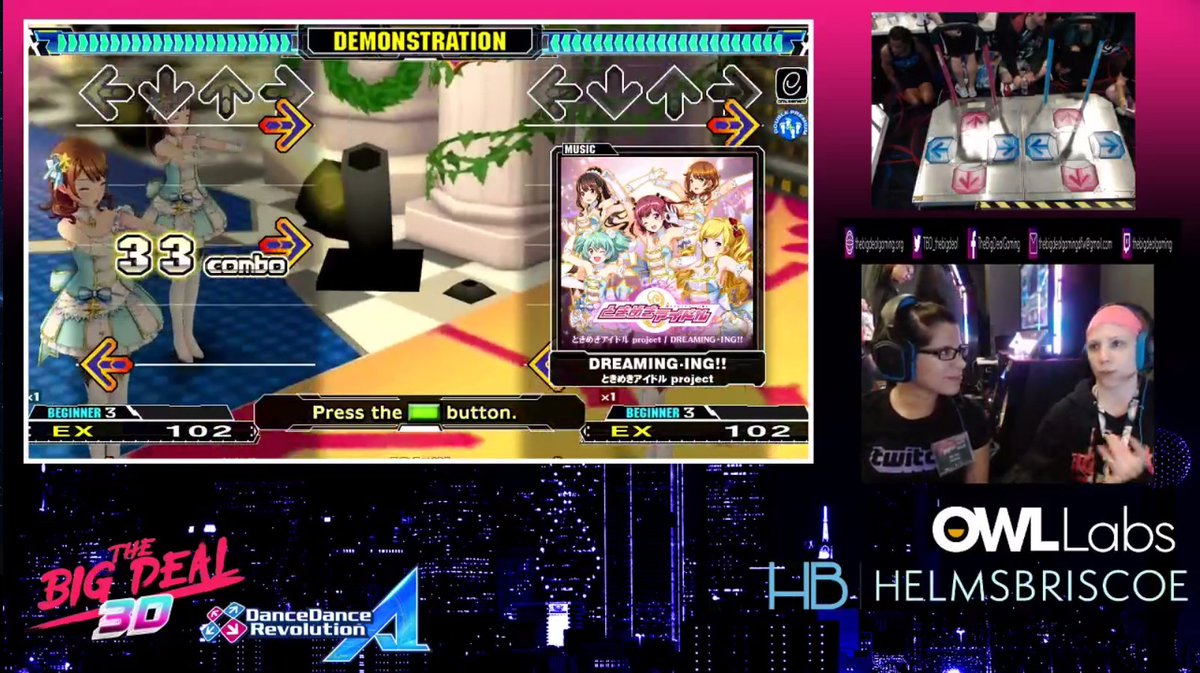 NikkiWulf's tweet photo. Commentating #DDR matches at #TBD3D @Tbd_thebigdeal with the lovely @PsychoFizz https://t.co/y2jfBflvjx