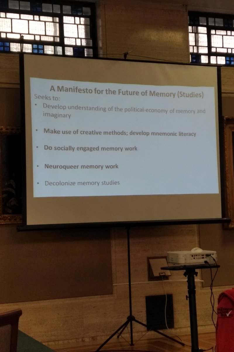HairyLyon's tweet photo. Professor Anna Reading (supportively suggests) a manifesto for future memory studies. Include and embrace the richness that neurodiversity brings to our understanding of how the world is experienced and expressed. Inspiring and humane. @MemoriesFutur https://t.co/P1CNnqrkF5