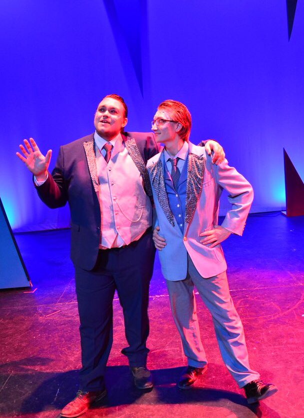 WSCollegeTHR's tweet photo. Last chance to see “A Midsummer Night’s Dream” is today at 1 pm. Here are Oberon and Puck, played by Ben Bjorklund and Trystan Bennett. https://t.co/ijWTnot0TN