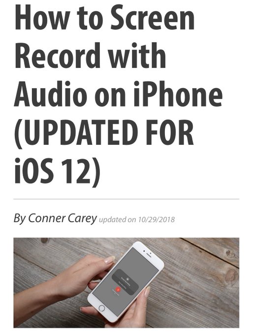 How to screen record with audio on iPhone (Updated for ios 12) https://t.co/gUjbpGiYa0. https://t.co<a href="/tag/manyvids"class="tags"><span>#manyvids</span></a>