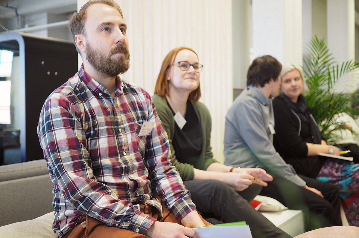 JamTampere's tweet photo. As the jury, we have this absolute greatest people Olli Hämäläinen from @GoforeGroup, @OutiNokkonen from @Tamperekaupunki, Ville Koistinen from @CGI_FI and @KatiHaikola from @toinentoimisto #GSJam #gsjamtre #thisiswhywejam https://t.co/RStYW8h490