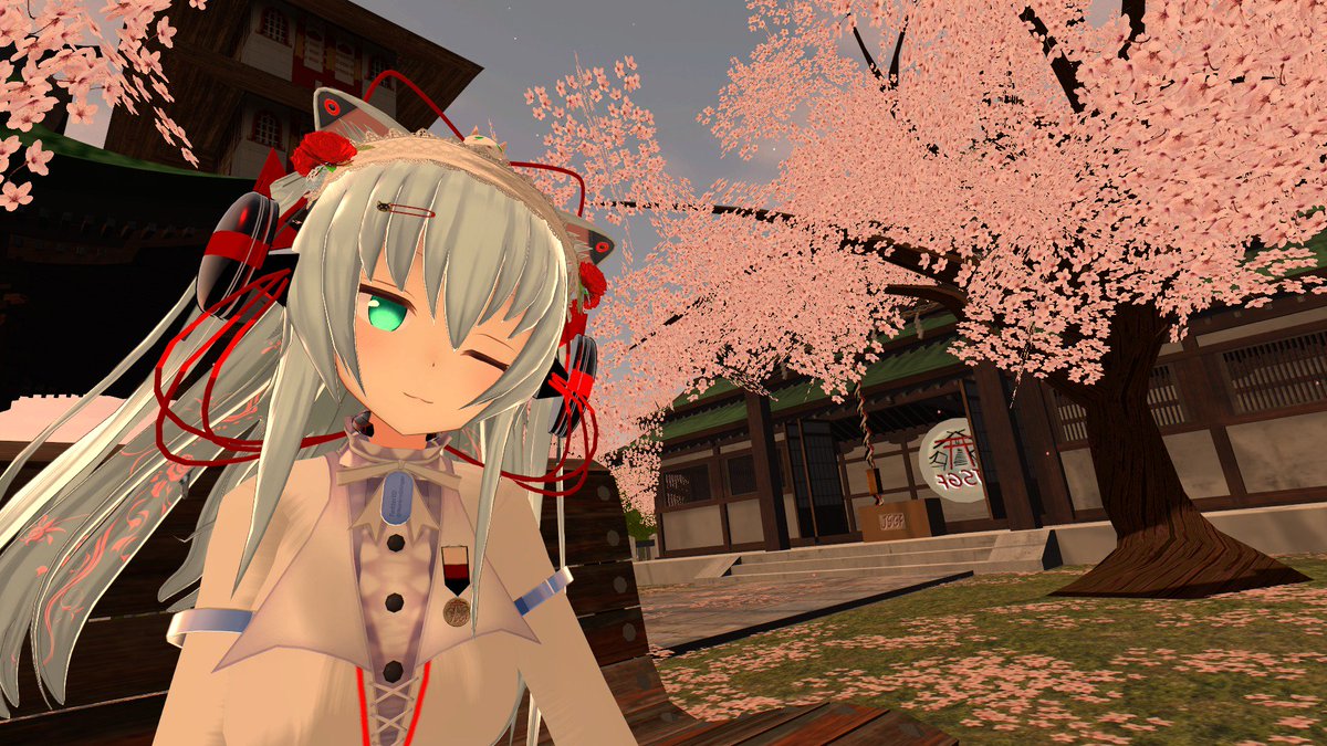 AsakuraH_FK8's tweet photo. #ますきゃっと #VRChat #JSGF
今日は夕方に早めのログインをしてました!
まずは本拠地であるJAPAN SHRINEに行ってアプデの様子を視察。自撮りになっちゃいましたけど、Amacalvaさんの作った鈴と縄がすごくいい感じ!
更にはミラーも離れると見えなくなる仕様に変えるなど軽量化もバッチリです! https://t.co/F5llAjetGe