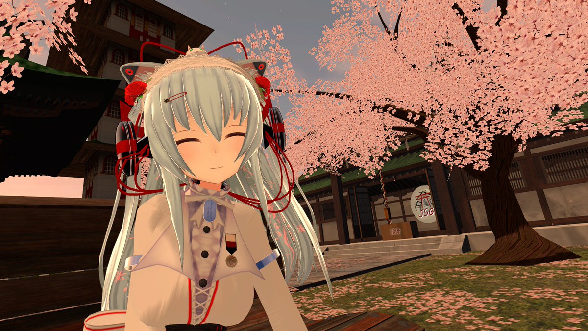 AsakuraH_FK8's tweet photo. #ますきゃっと #VRChat #JSGF
今日は夕方に早めのログインをしてました!
まずは本拠地であるJAPAN SHRINEに行ってアプデの様子を視察。自撮りになっちゃいましたけど、Amacalvaさんの作った鈴と縄がすごくいい感じ!
更にはミラーも離れると見えなくなる仕様に変えるなど軽量化もバッチリです! https://t.co/F5llAjetGe