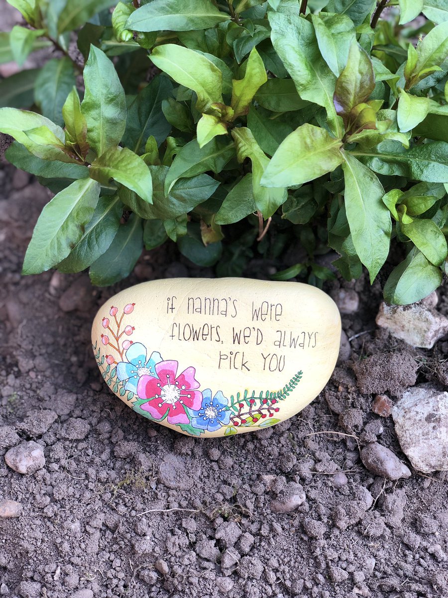 Yellowbellyrock's tweet photo. Mother’s Day rocks painted for my mum and mum-in-law. #Mothersday2019 #paintedrocks https://t.co/QDl97CmizZ