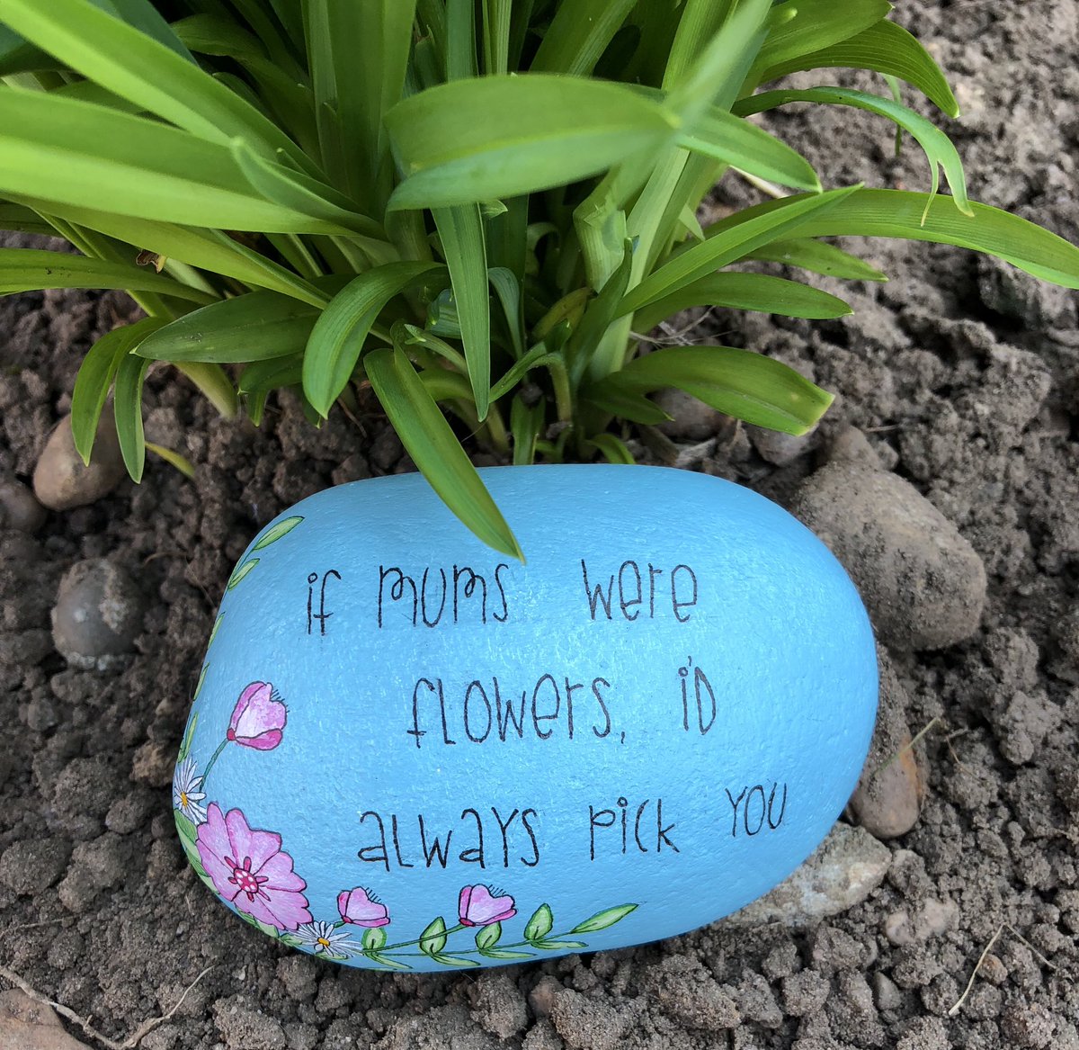 Yellowbellyrock's tweet photo. Mother’s Day rocks painted for my mum and mum-in-law. #Mothersday2019 #paintedrocks https://t.co/QDl97CmizZ