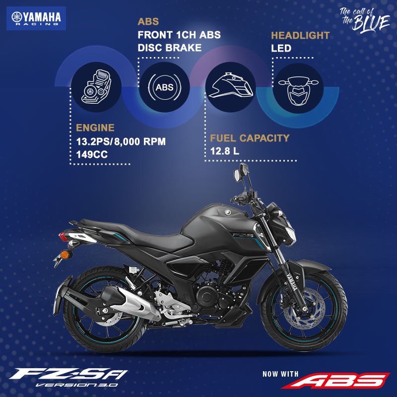 India_Yamaha's tweet photo. Have a quick look at the improved version of Yamaha FZ-SFI.
Know More: https://t.co/YXbD0zLqL6
#FZSFI #FZSFIWithABS #FZWithABS #CallOfTheBlue #Yamaha #RedefinePerformance https://t.co/MOIzsXYvpD