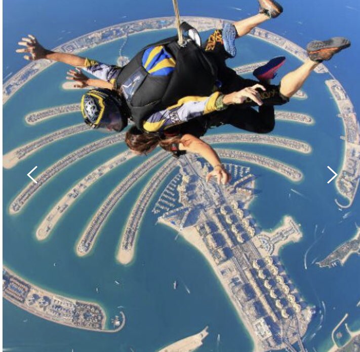 ExcursionsDubai's tweet photo. Dubai from the Sky! We now offer #skydive over the Palm and desert. Experience #Dubai with Excursions Dubai - book now https://t.co/VjsUlkVcP4 @skydivedubai #holidaysdubai #BucketList #Travel https://t.co/VHEPLZepE4