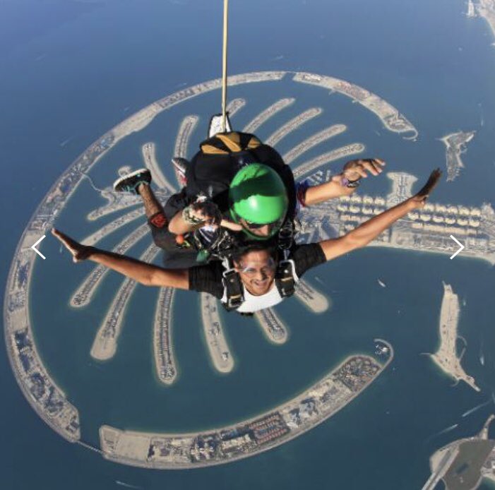 ExcursionsDubai's tweet photo. Dubai from the Sky! We now offer #skydive over the Palm and desert. Experience #Dubai with Excursions Dubai - book now https://t.co/VjsUlkVcP4 @skydivedubai #holidaysdubai #BucketList #Travel https://t.co/VHEPLZepE4