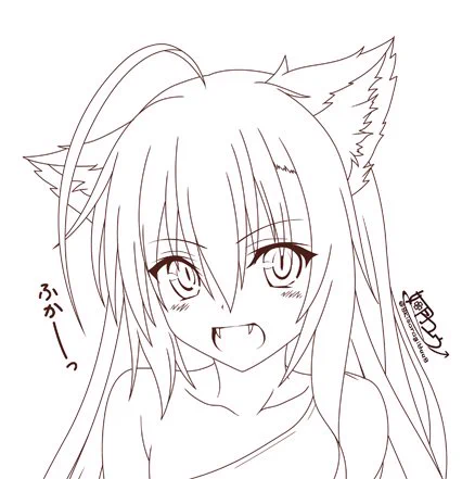 なんにも考えてないオリジナル娘落描き。 