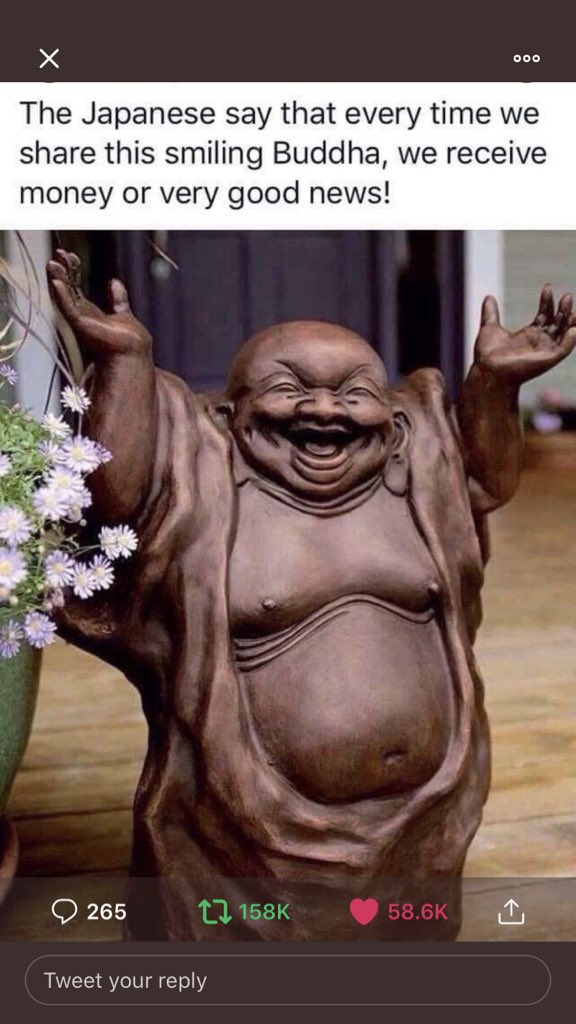Who knows if it's true but this buddha is cool as f. #HappySunday