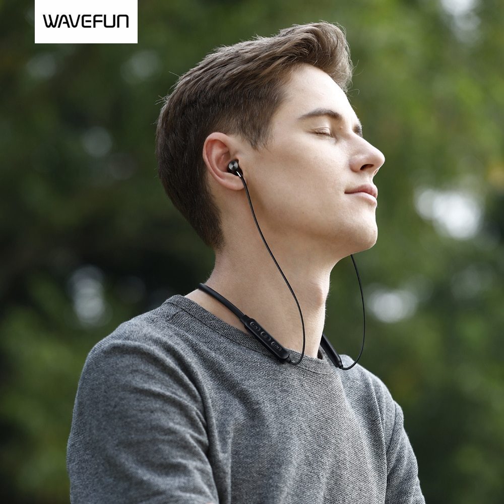 Wavefun Flex 2 Wireless Headphone Bluetooth 5.0 Earphone 150mAh Battery IPX5 Waterproof for xiaomi iPhone Sport Headset with Mic twicemart.com/shop/wavefun-f…