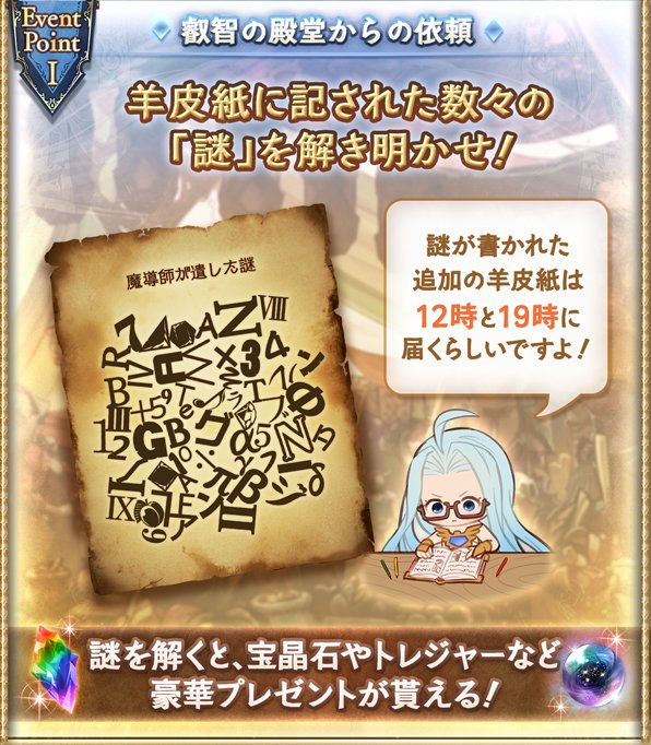 グラブル攻略 Gamewith エイプリルフールイベント始まりました 今年は謎解き 先着100名に宝晶石個プレゼントも グラブル T Co H0qqrm4wtu Twitter